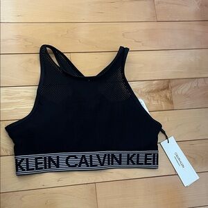 Calvin Klein Mesh Black Sports Bra